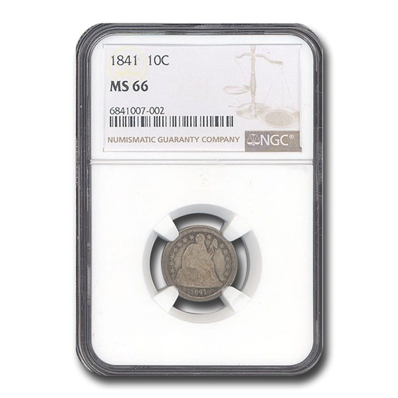 1841 Liberty Seated Dime MS-66 NGC