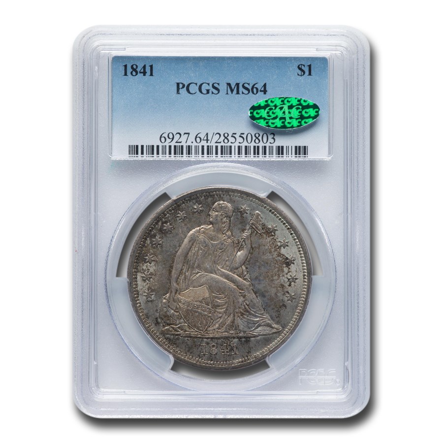1841 Liberty Seated Dollar MS-64 PCGS CAC