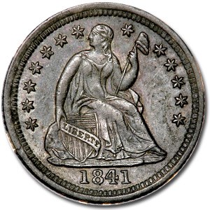 1841 Liberty Seated Half Dime AU 1841 Liberty Seated Half Dime AU