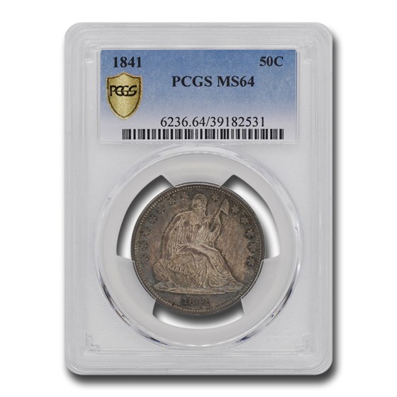 1841 Liberty Seated Half Dollar MS-64 PCGS 1841 Liberty Seated Half Dollar MS-64 PCGS
