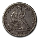 1841 Liberty Seated Half Dollar XF
