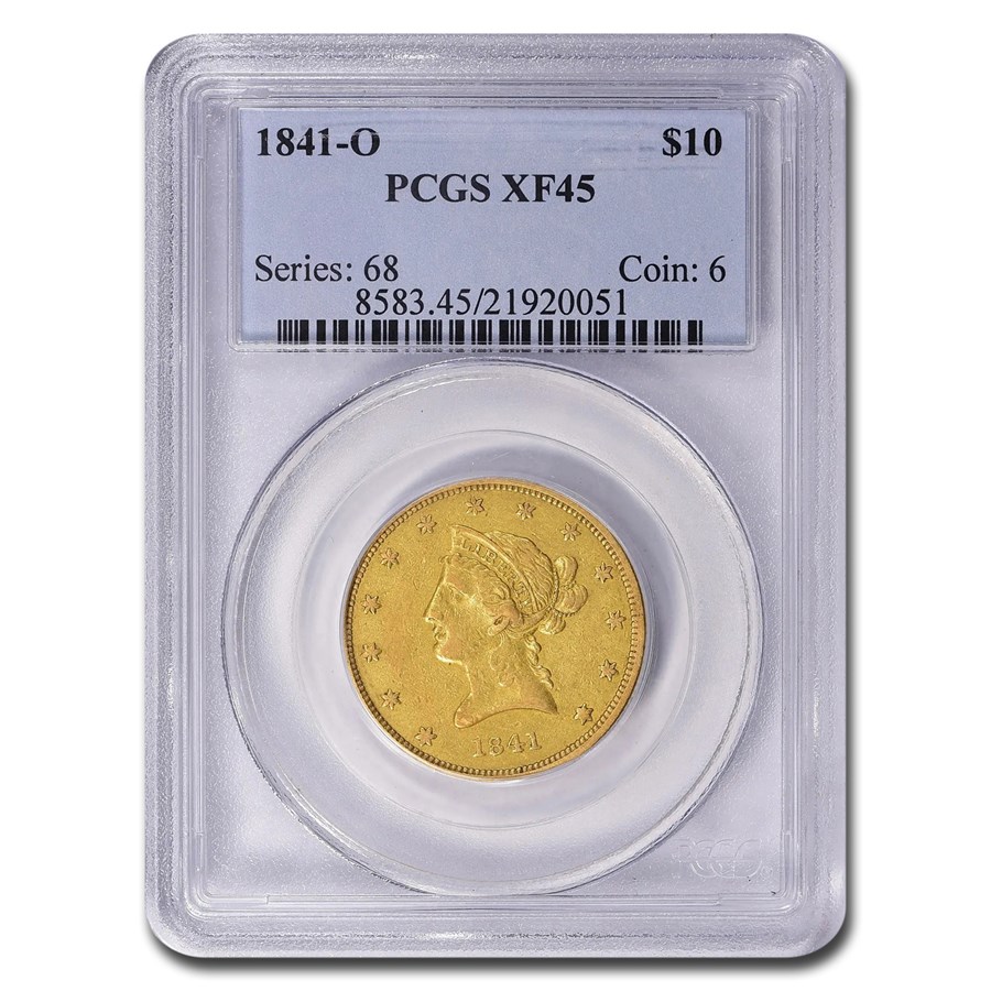 1841-O $10 Liberty Gold Eagle XF-45 PCGS
