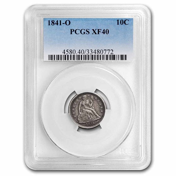 1841-O Liberty Seated Dime XF-40 PCGS 1841-O Liberty Seated Dime XF-40 PCGS