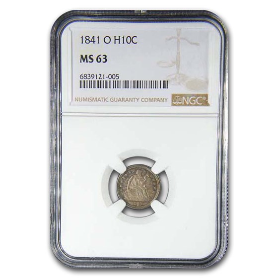 1841-O Liberty Seated Half Dime MS-63 NGC 1841-O Liberty Seated Half Dime MS-63 NGC