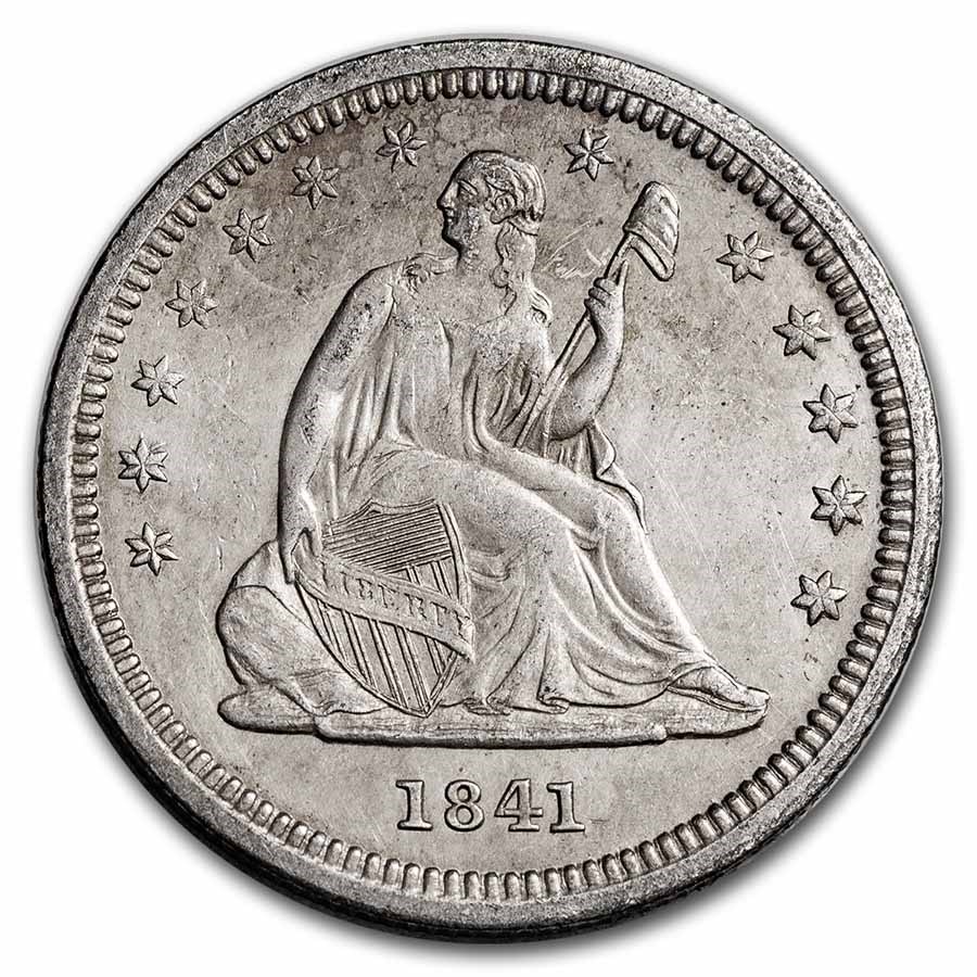 1841-O Liberty Seated Quarter AU