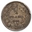 1841-W Kingdom of France AR 1/4 Franc Louis-Philippe MS-62 PCGS