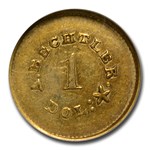 (1842-50) Carolina Gold A. Bechtler AU-58 NGC (27 grns, 21 ct.)