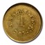 (1842-50) Carolina Gold A. Bechtler AU-58 NGC (27 grns, 21 ct.)