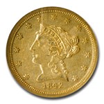 1842-D $2.50 Liberty Gold Quarter Eagle AU-58 NGC