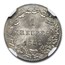 1842 Germany Silver Kreuzer MS-64 NGC (Frankfurt)