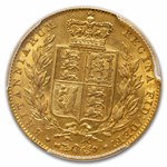 1842 Great Britain Gold Sovereign Victoria Shield AU-55 PCGS