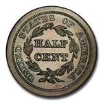 1842 Half Cent PR-64 PCGS (Brown, Reverse of 1840 2nd Restrike)