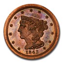 1842 Half Cent PR-65 PCGS (Red/Brown, Restrike, Rev of 1856) 1842 Half Cent PR-65 PCGS (Red/Brown, Restrike, Rev of 1856)