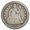 1842 Liberty Seated Dime AG