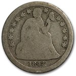 1842 Liberty Seated Dime Good