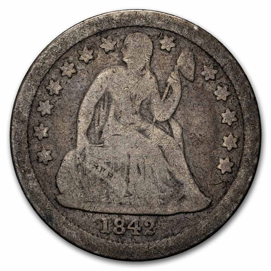 1842 Liberty Seated Dime VG