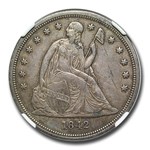 1842 Liberty Seated Dollar AU-58 NGC