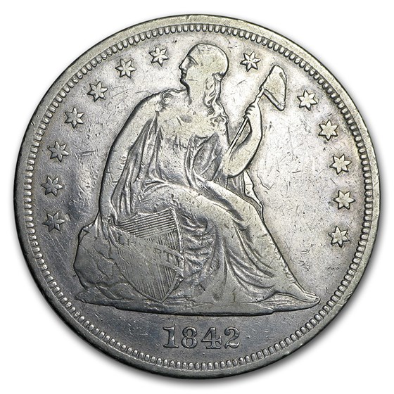 1842 Liberty Seated Dollar VF 1842 Liberty Seated Dollar VF