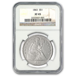 1842 Liberty Seated Dollar XF-45 NGC 1842 Liberty Seated Dollar XF-45 NGC
