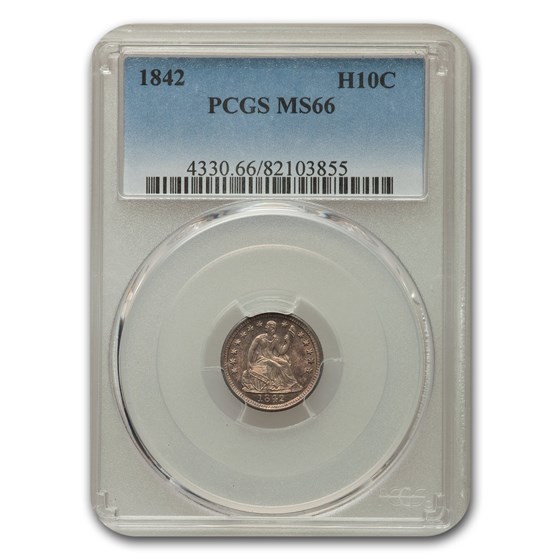 1842 Liberty Seated Half Dime MS-66 PCGS 1842 Liberty Seated Half Dime MS-66 PCGS