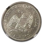 1842 Liberty Seated Half Dollar AU-58 NGC (SM Date, LG Letters)