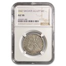 1842 Liberty Seated Half Dollar AU-58 NGC (SM Date, LG Letters) 1842 Liberty Seated Half Dollar AU-58 NGC (SM Date, LG Letters)