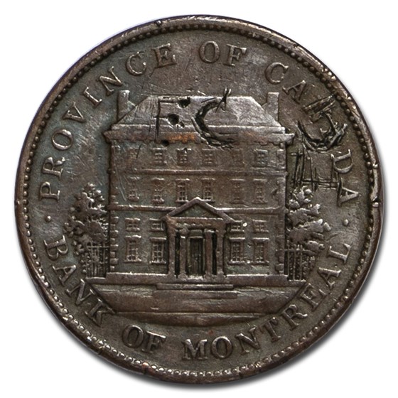 1842 Lower Canada Penny Bank Token VF Details (Obv graffiti) 1842 Lower Canada Penny Bank Token VF Details (Obv graffiti)