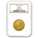 1842-O $10 Liberty Gold Eagle AU-50 NGC