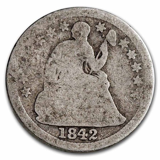1842-O Liberty Seated Dime AG 1842-O Liberty Seated Dime AG