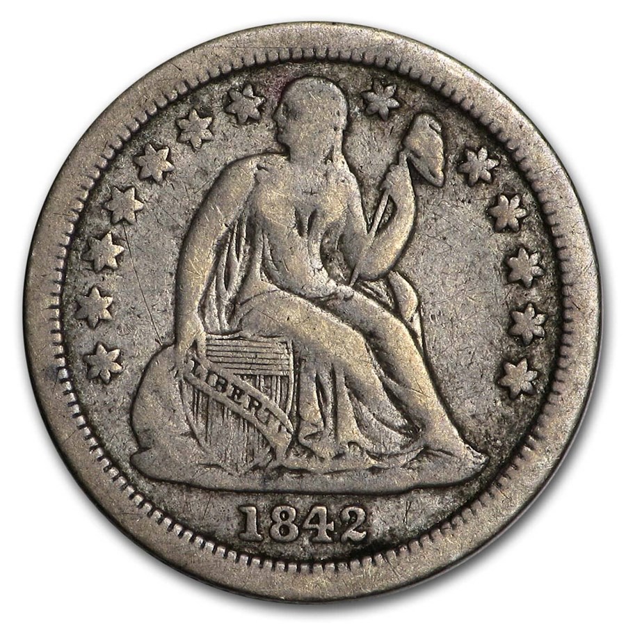 1842-O Liberty Seated Dime VF
