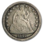 1842-O Liberty Seated Dime VG