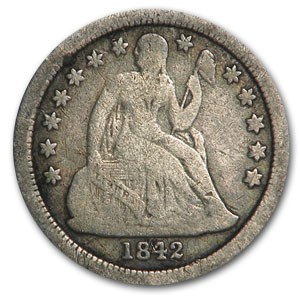 1842-O Liberty Seated Dime VG