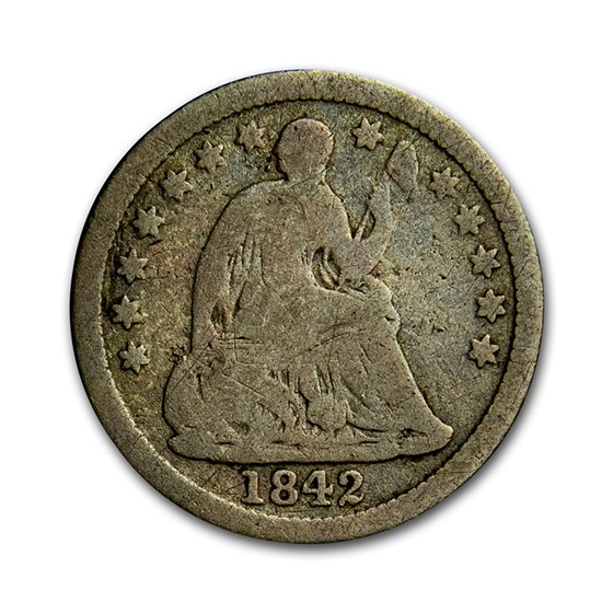 1842-O Liberty Seated Half Dime Good 1842-O Liberty Seated Half Dime Good