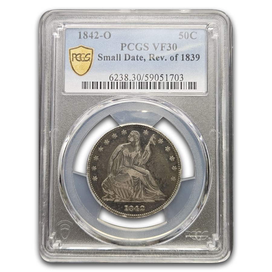 1842-O Liberty Seated Half Dollar VF-30 PCGS (Sm. Date, Rev 1839)