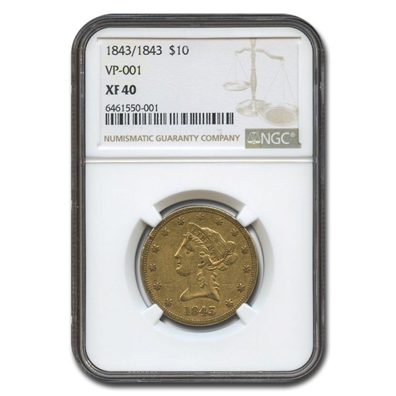 1843/1843 $10 Liberty Gold Eagle XF-40 NGC 1843/1843 $10 Liberty Gold Eagle XF-40 NGC