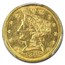 1843 $2.50 Liberty Gold Quarter Eagle MS-62 PCGS