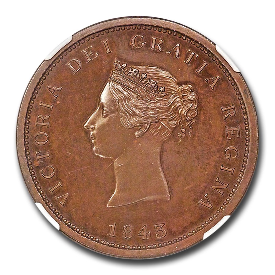 Buy 1843 Canada (New Brunswick) Bronzed Copper Penny PR64(Brown) NGC APMEX