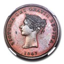 1843 Canada (New Brunswick) Copper Halfpenny PR-64 (Brown) NGC 1843 Canada (New Brunswick) Copper Halfpenny PR-64 (Brown) NGC