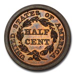 1843 Half Cent PR-65 PCGS CAC (Red/Brown, Original)