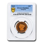 1843 Half Cent PR-65 PCGS (Red, Original)