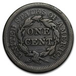 1843 Large Cent Mature Head, Lg Letters VG