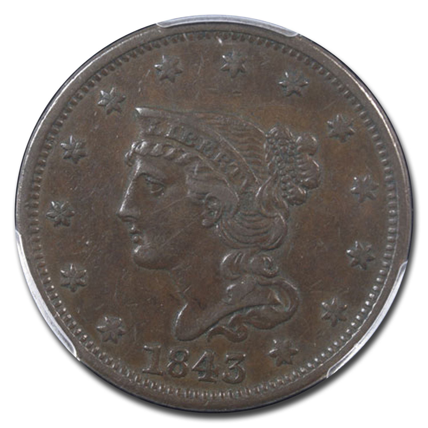 1843 (None) Phil Braided Hair Large Cent Petite Head, Small