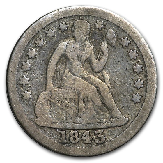 1843 Liberty Seated Dime Fine