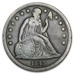 1843 Liberty Seated Dollar Fine