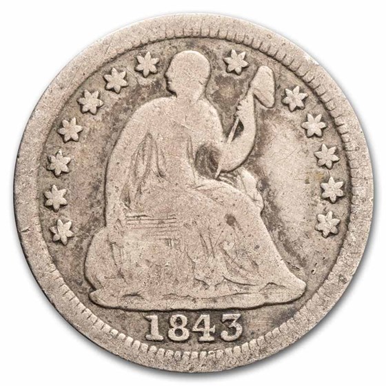 1843 Liberty Seated Half Dime VG 1843 Liberty Seated Half Dime VG