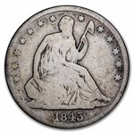 1843 Liberty Seated Half Dollar Good