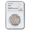 1843 Liberty Seated Half Dollar MS-65 NGC