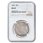 1843 Liberty Seated Half Dollar MS-65 NGC