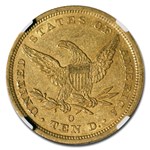 1843-O $10 Liberty Gold Eagle AU-53 NGC