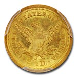 1843-O $2.50 Liberty Gold MS-62 PCGS CAC (Large Date)